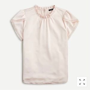 J.Crew tulip sleeve ruffle neck top